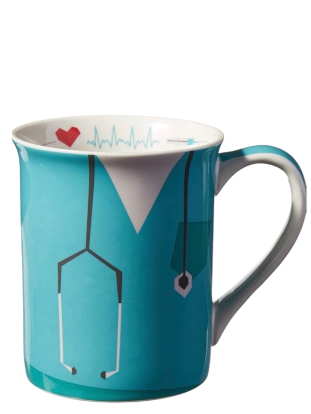 Enesco Our Name is Mud Nurse Stoneware Mug Blue Green Turquoise Nurses Day